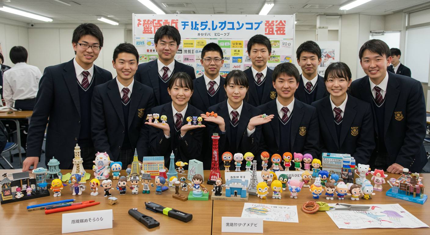 福岡の高校生が考案!地域活性化に一役買うノベルティフィギュアの挑戦